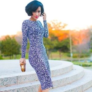 ASOS Print Bodycon Midi